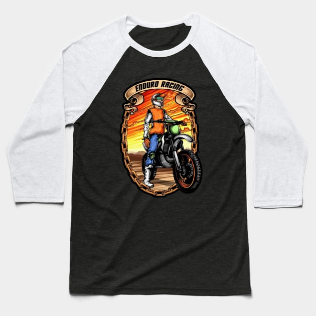 Dirtbike racing Baseball T-Shirt by Ferawela store